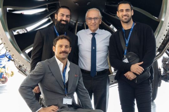 Dimitris Gerogiannis_CEO AEGEAN, Antonis Tsapatakis_Athlete, Michalis Seitis_Athlete, Giannis Sevdikalis_Athlete